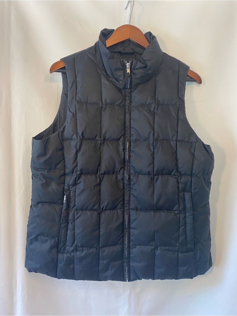 Gap Women's Gorpcore Quilted Black Sleeveless Puffer Vest LG Cabincore Outdoorsy